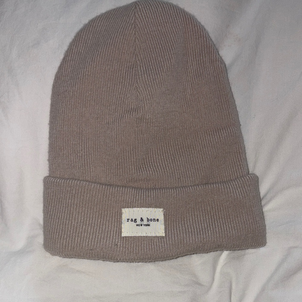 Rag & Bone Knit Beanie (a light pinkish color)